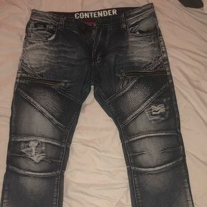 60$⬇️ Men’s36 Blue Designer Biker Jeans distressed